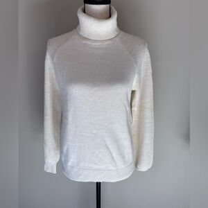 Loft Ivory Turtleneck Sweater | Women's Sz M